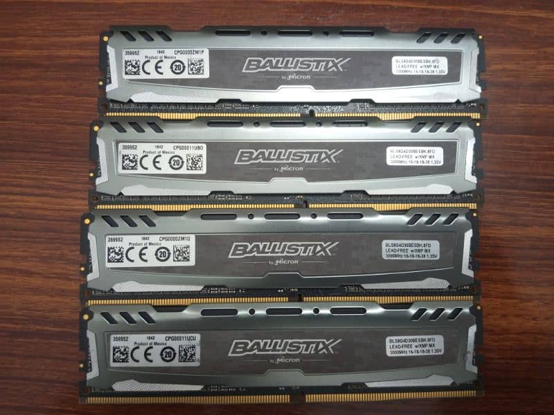 Ballistix DDR4 Ram 32GB (8GB Each) 3000MHz 0