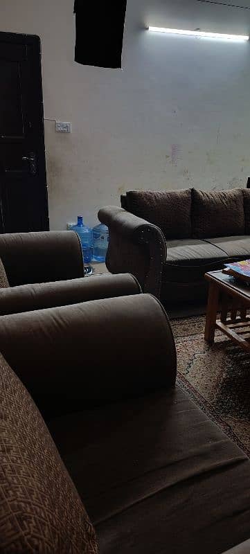 brown colour 5 seater sofa 0