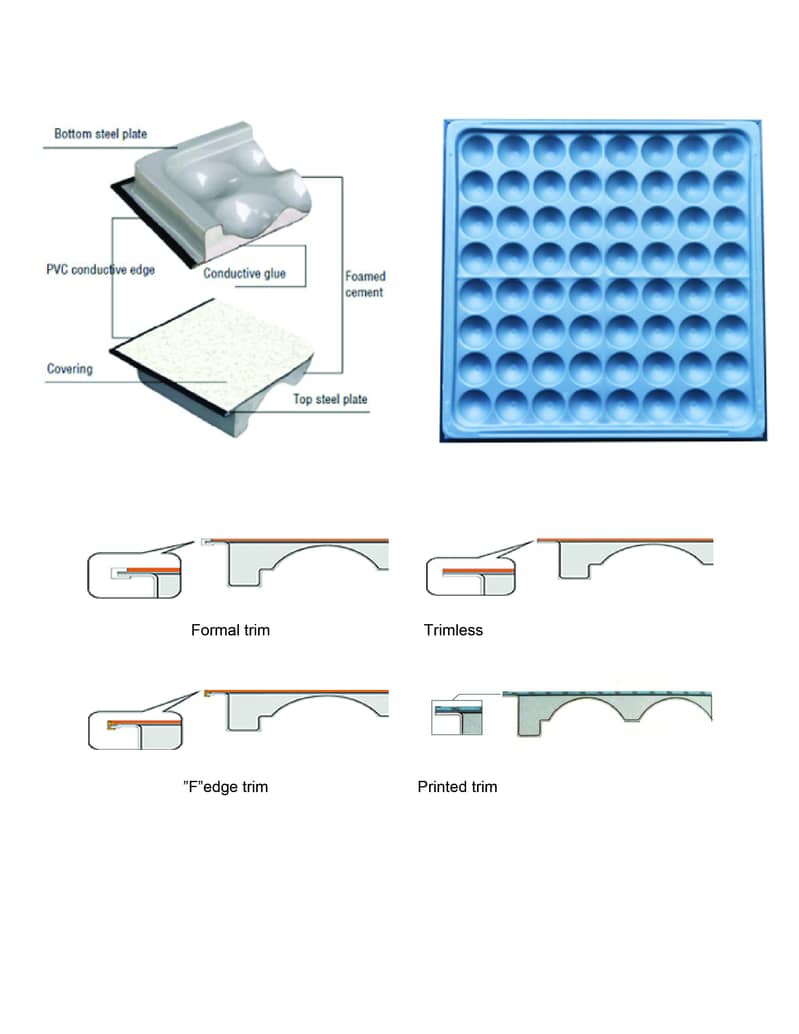 Steel Cement Core Raised Access Floor Durable & High-Performance 1