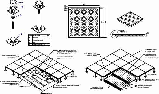 Steel Cement Core Raised Access Floor Durable & High-Performance 13