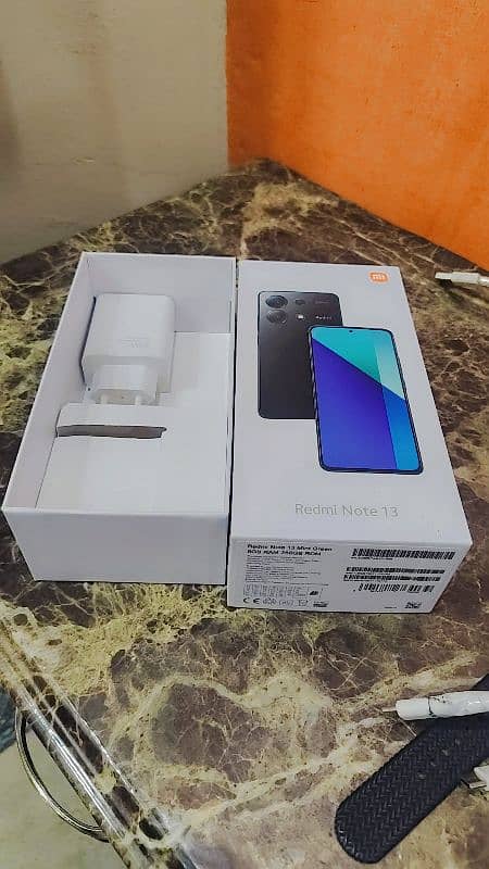 redmi note 13 mint green colour 8GB 256 GB full box 1