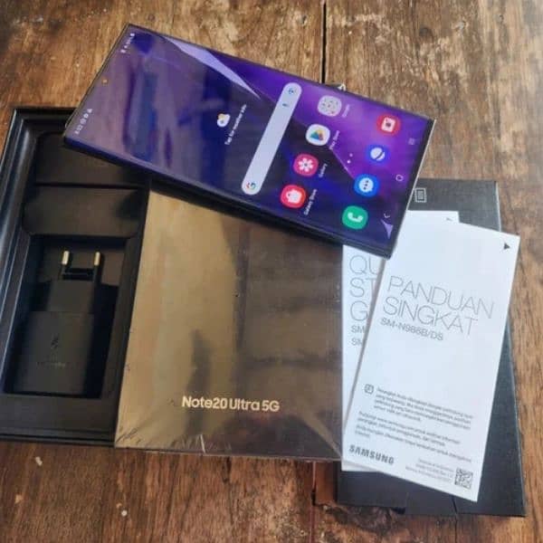 water pak note 20 ultra 5g 12- 256gb complte box no dot shd line rd ad 0