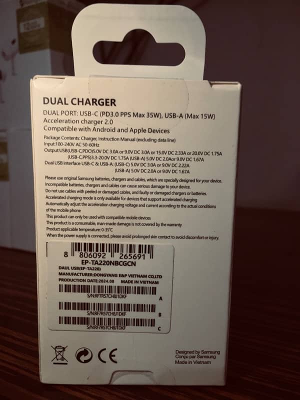 SAMSUNG 35,40W original adapter USB-C 1