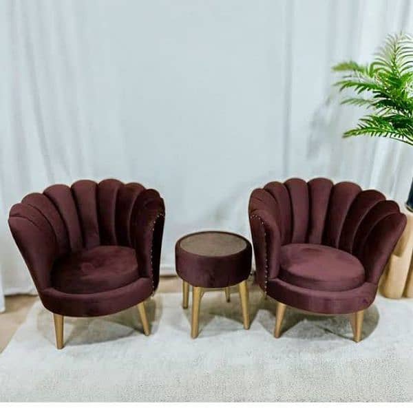 coffee chairs/bedroom chairs/room/flower shape chair/pair of chairs 2