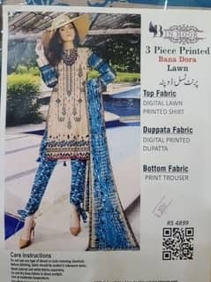 Bana dora lawn digital printed ladies suit