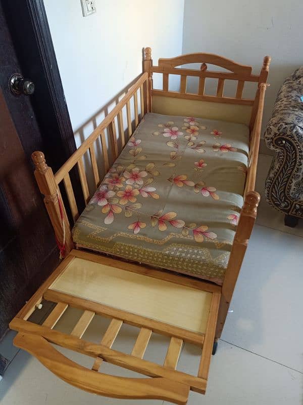 Wooden Baby Cot 1