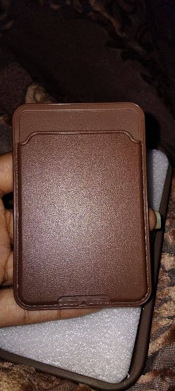 khaki phone case of iPhone 14 with card slot 2