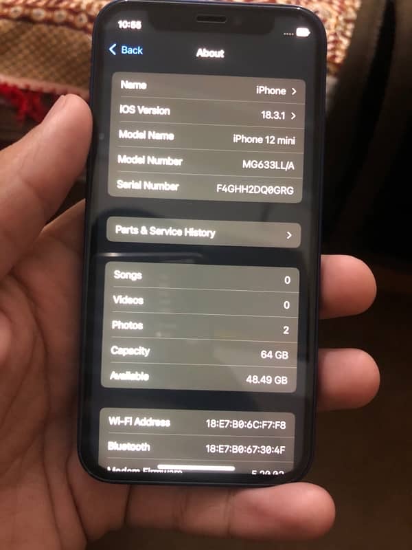 iphone 12mini 64GB jv 7