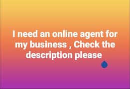 need a person for my e agency