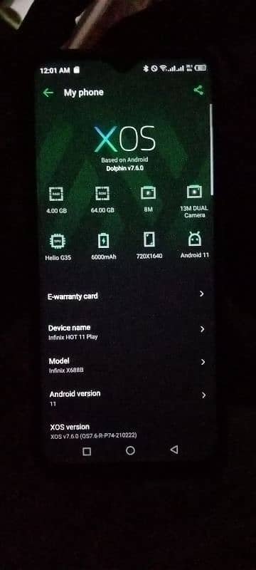 Infinix hot 11 play 64 /4 urgent sell with box just like new mobilee 2