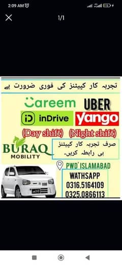 Driver required for indrive yango