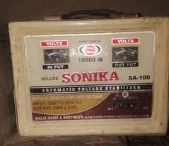 sonika genuine 10000 watt  100 ampere stabilizer