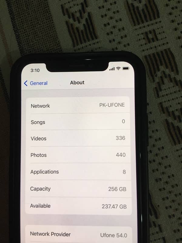 I phone x/pta approved / 256gb 2