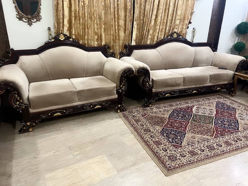 sofa set 7 seater and one setty comfertsble 2