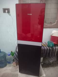 Haier water dispenser ,glass door, one time used.