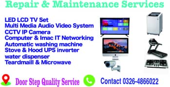 Led LCD TVSet/Automatic washing machine/CCTV/Stove/UPS invert/water