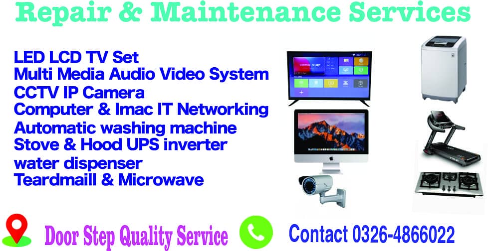 Led LCD TVSet/Automatic washing machine/CCTV/Stove/UPS invert/water 0