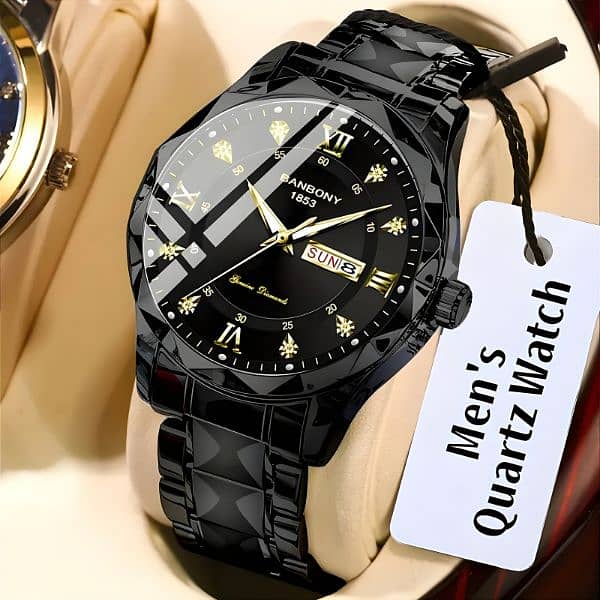 Luxury Men's Stainless Steel Quartz Watch 1