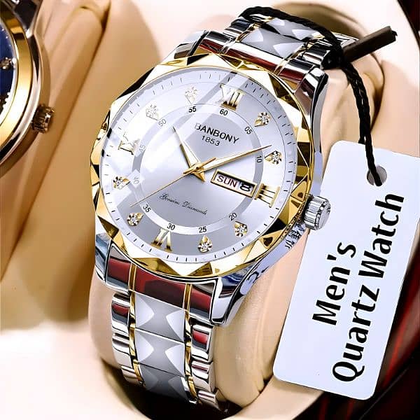 Luxury Men's Stainless Steel Quartz Watch 3