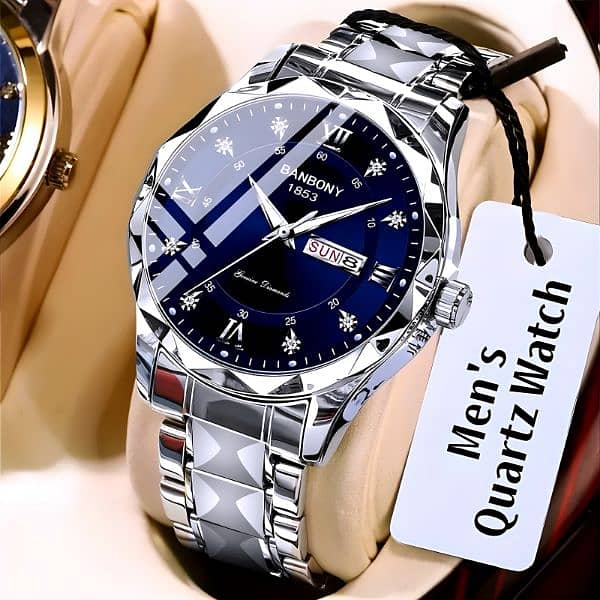 Luxury Men's Stainless Steel Quartz Watch 6