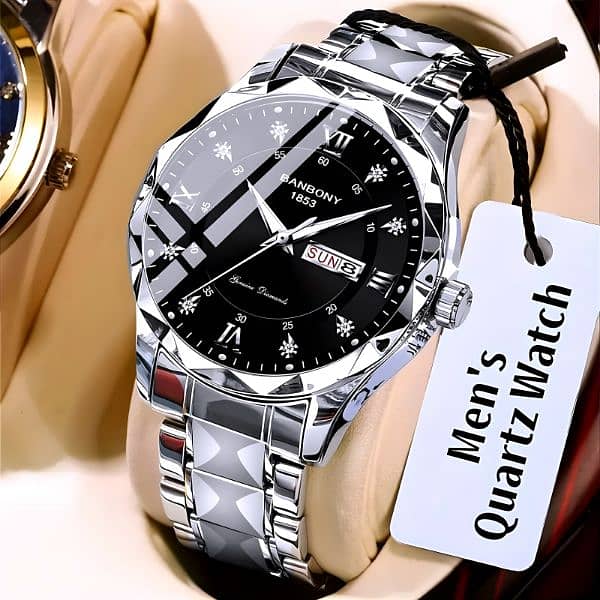 Luxury Men's Stainless Steel Quartz Watch 7