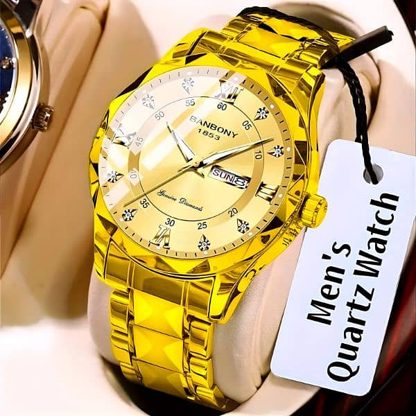 Luxury Men's Stainless Steel Quartz Watch 9