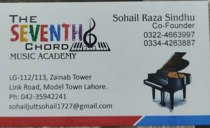 The Seventh Chord Music Academy Lahore. Music Teacher, Trainers, 6