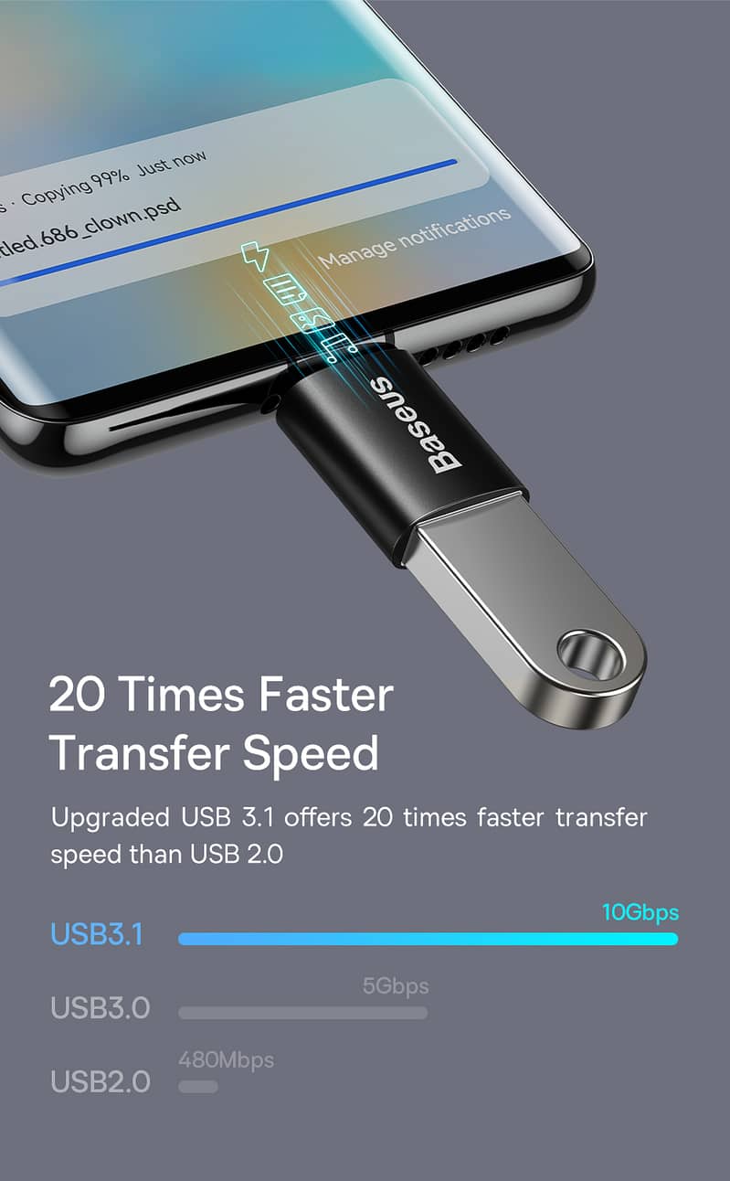 Baseus Mini OTG Adaptor Type-C to USB 3.1 1