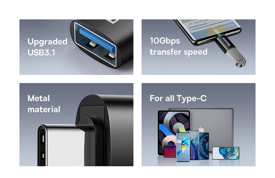 Baseus Mini OTG Adaptor Type-C to USB 3.1 7