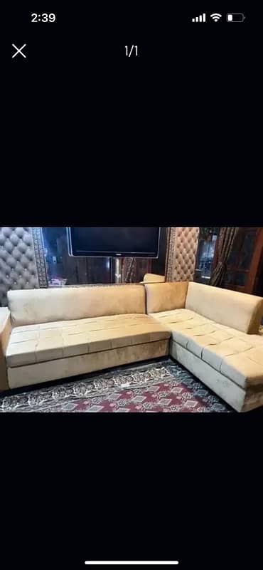 6 seater L shaped sofa 0