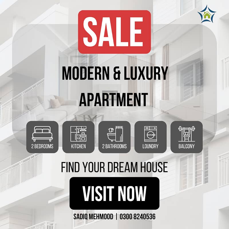 Spacious 1000 Sqft 2-Bed Apartment with American Kitchen, Marble Floors & Balcony Ideal for Small Families, Khe Jami Approach, Call Now For Visit 0