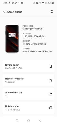 Oneplus 7T Pro Special Adition 12Gb+12Gb 256Gb 03084036275