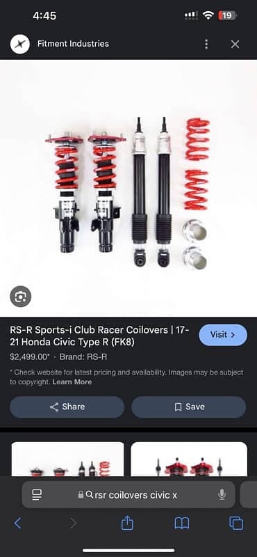 Coilovers civic x 6