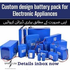 12v 14v 24v 36v 312v 24v 36v 3.7v 18650 we build all type of batteries