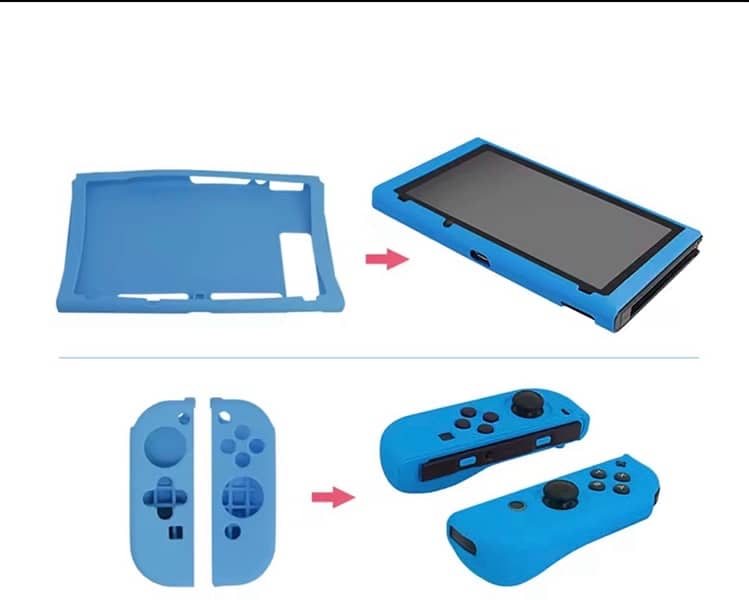 nintendo slicon cover blue Nintendo protector 3