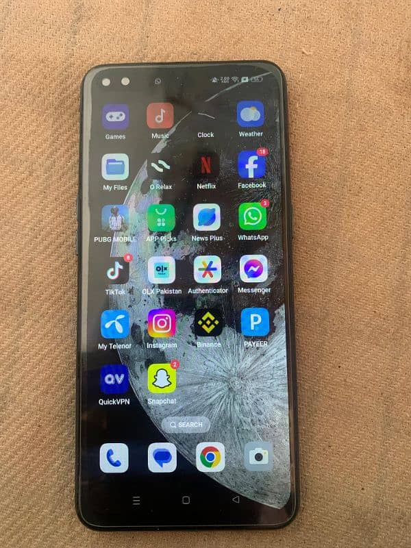 oppo f17 pro 8+3 gb ram and 128gb box or charger bi sat 4