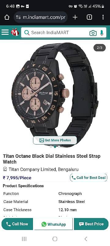 Titan octane watch (indian brand) 2