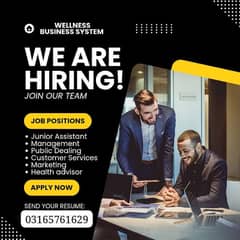 NEED STAFF IN OFFICE WORK