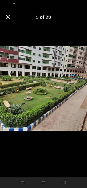 Sanober Twin Tower Brand New Luxuries Flat 3 Beds DD West Open In Gulistan e Jauhar 1