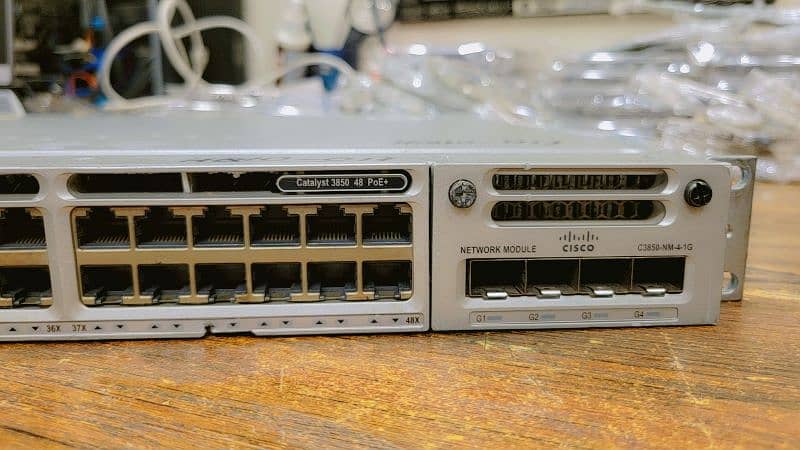 CISCO SWITCH 3850 48 PORT GIGA POE WITH 4 SFP CARD 1G 0