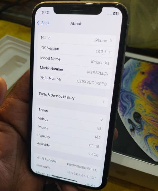 iphone xs full box pta approved 03156062963 3