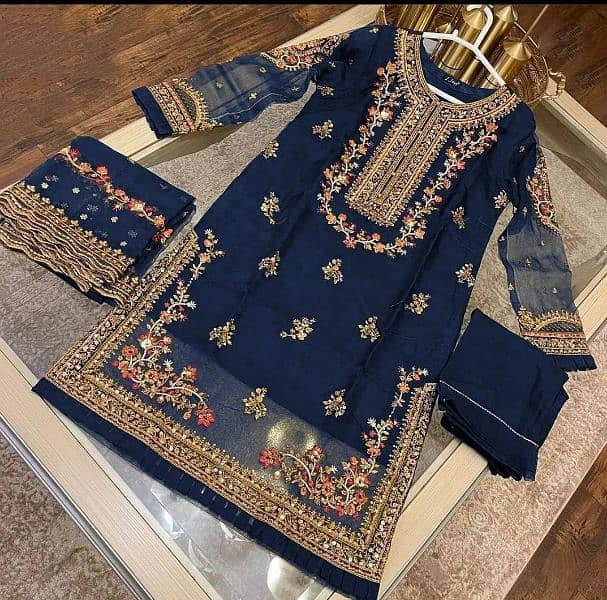 Embroidered Organza Suit 3pcs CASH ON DELIVERY 0