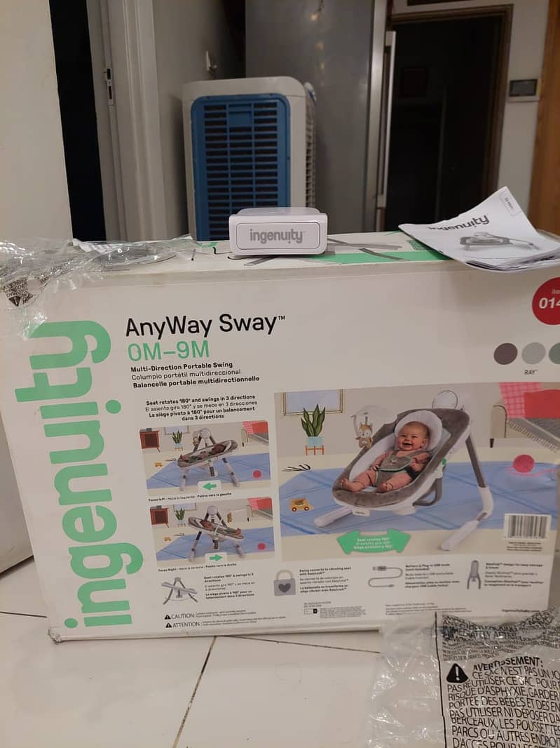 Urgent Sale – Brand New / Unused Ingenuity AnyWay Sway Portable Swing 12