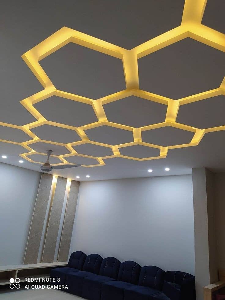 Gypsum Ceiling PVC ceiling pop celing Contact WhatsApp 03009874271 6
