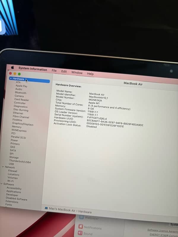 Apple MacBook M1 2020 10/10 Genuine Condition Never open Repair 5