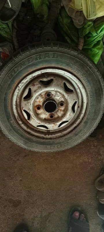 tyre used and spare 1