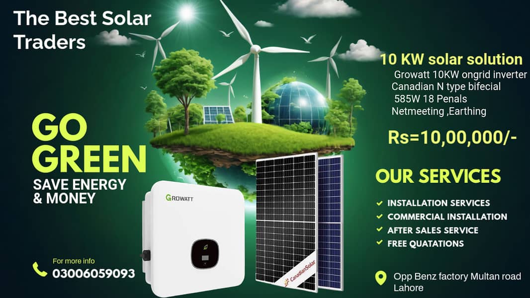 solar solution/growatt inverter/canadian panels/10kw solution 0