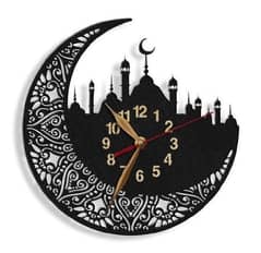 Islamic Wooden Wal Clock