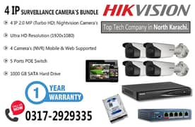 4 IP Cameras Bundle Brand HIKVision