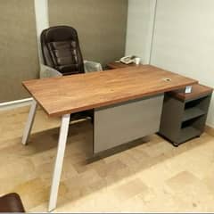 Office Furniture - Executive Table With Side Rack - DYNAMIC SERIES